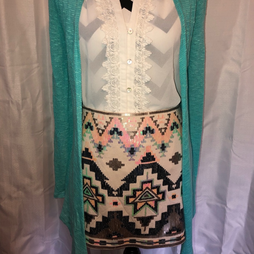 Aztec sequin mini skirt - Picture 3 of 3